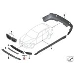 Original BMW E84 X1 X Line Gril Trim Bar Grill Bemper KIRI 51117303763 - Image 3