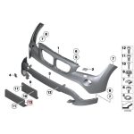 Original BMW E84 X1 LCI Tatakan Plat Nomor Polisi Depan 51117303797 - Image 4