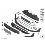 Original MINI F55 F56 F57 Bingkai Chrome Grill Bemper Bawah Lower Front Bumper Trim 51117355238 - Image 3