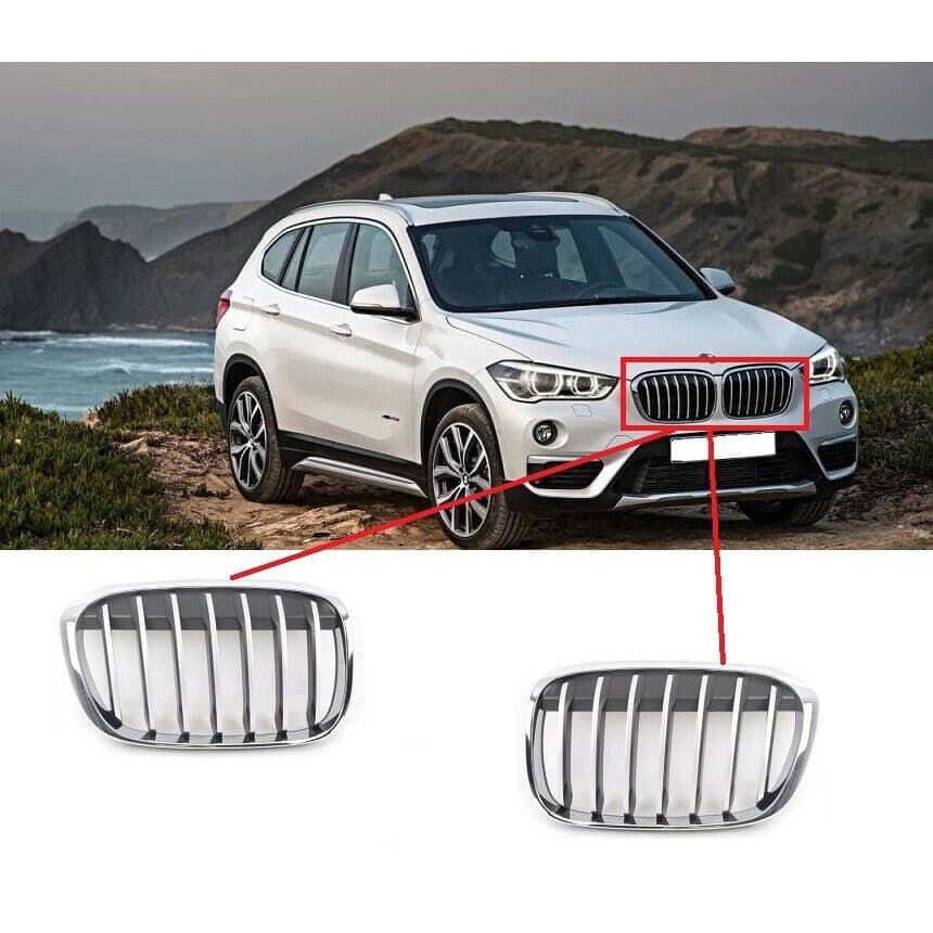 51117383365+51117383366_A Original BMW F48 X1 X-Line Kidney Grill X Line Gril Pre-Facelift SET - Image 1