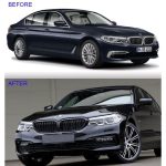BMW G30 Sport Gloss Black Bumper Trim Finisher Lis Bemper Depan SET - Image 4