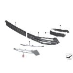 BMW G30 Sport Gloss Black Bumper Trim Finisher Lis Bemper Depan SET - Image 6