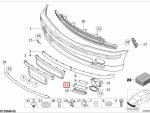 Original BMW E46 M Tech 1 Cover Air Duct Bemper Depan KIRI 51117890093 - Image 6