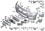 Original BMW F30 F31 F35 M Sport Trim Cover Grill Lampu Kabut KIRI - Gambar 4
