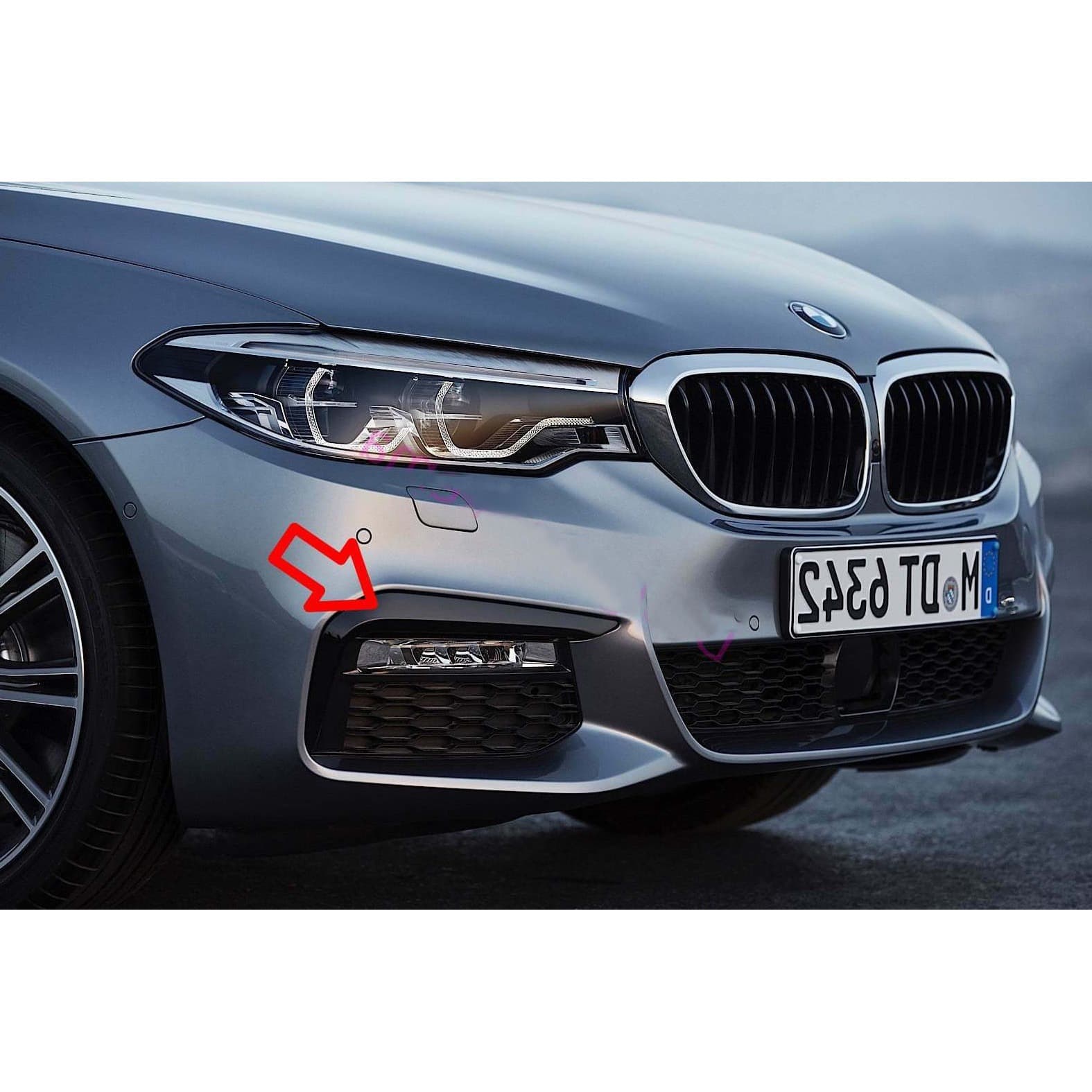 51118064980_A Original BMW G30 M Sport Bumper Black Trim Finisher KANAN 51118064980 - Image 1