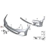 Original BMW G20 Towing Eye Cover Bemper Depan M Sport 51118099893 - Image 3