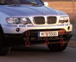 Original BMW E53 X5 PRE-LCI Titan Sports Package Front Bumper Grille Grill Bemper Depan Hitam 51118269744 - Image 5