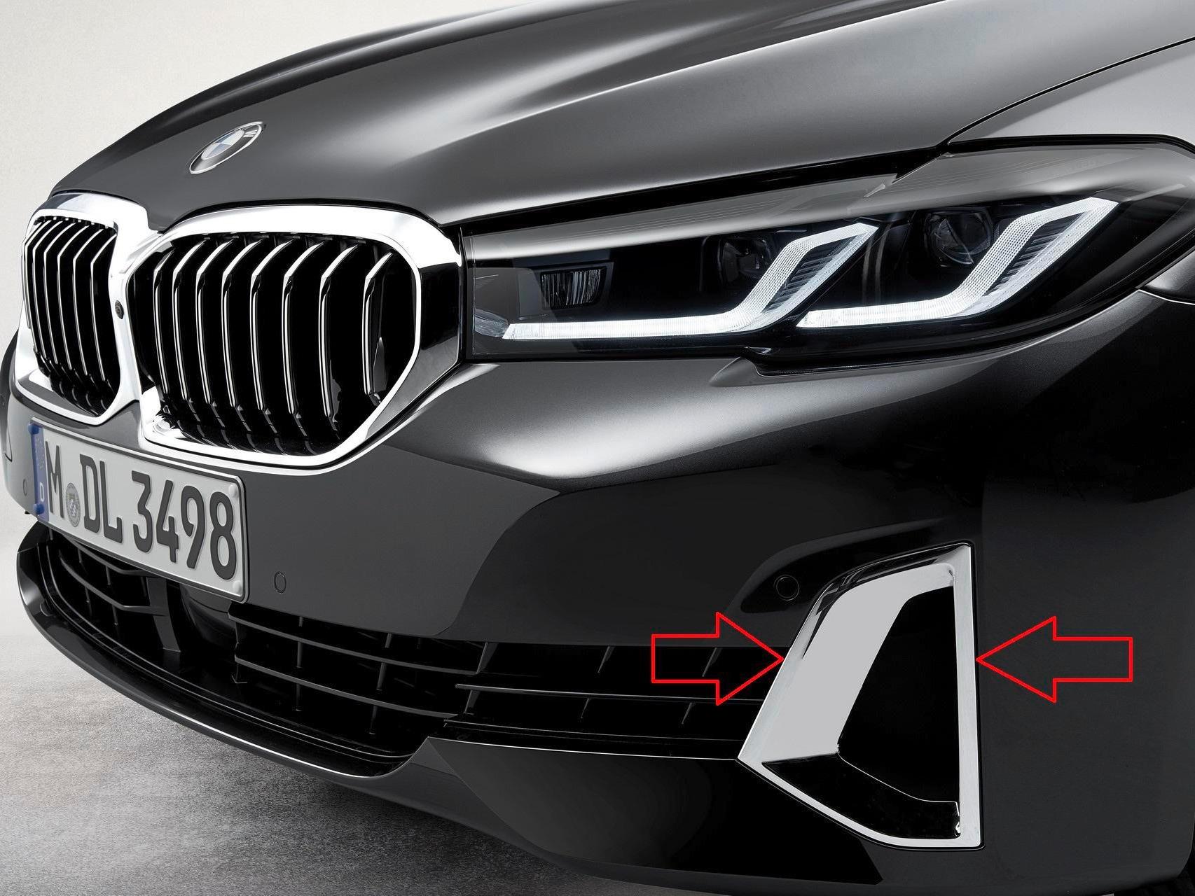 51119463481_A Original BMW G30 LCI 530i Opulence Lis Chrome Trim Finisher Bemper Depan KIRI 51119463481 - Image 1