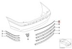 Original BMW E66 Lis Chrome Bemper Belakang Tengah 51127033417 - Image 4