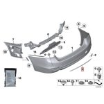 Original BMW F30 320i 328i Sport Trim Belakang Bemper Non Facelift - Gambar 5
