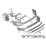 Ori BMW F48 X1 Trim Panel Guard X-Line Bemper Belakang 51127379982 - Image 6