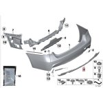 Original BMW F30 335i 340i M Sport Rear Diffuser Insert 51128054501 - Gambar 4