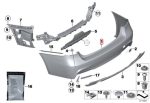 Original BMW F82 F83 M4 Rear Bumper Bemper Belakang 51128056223 - Gambar 5