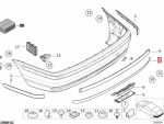 Original BMW E46 Pre-LCI Lis Plastik Trim Moulding Bemper Belakang Bawah 51128208926 - Image 3