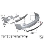 Original BMW G20 Towing Eye Cover Bemper Belakang ( Bawah) M Sport - Image 3