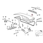Original BMW E36 Trunk Lid Cover Handle Bagasi 51131977253 - Image 6