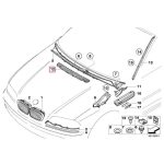 Original BMW E46 M3 Air Inlet Grill Hood Gril Kap Mesin 51132694723 - Image 6