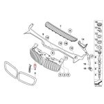 Original BMW E66 Inner Kidney Grill Bingkai Gril Dalam 51137145738 - Image 5