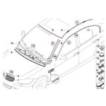 Original BMW E90 E91 Drip Moulding Lis Cover Kaca Depan KIRI - Gambar 5