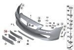 Original BMW F06 F12 F13 Tatakan Plat Nopol Depan 51137224771