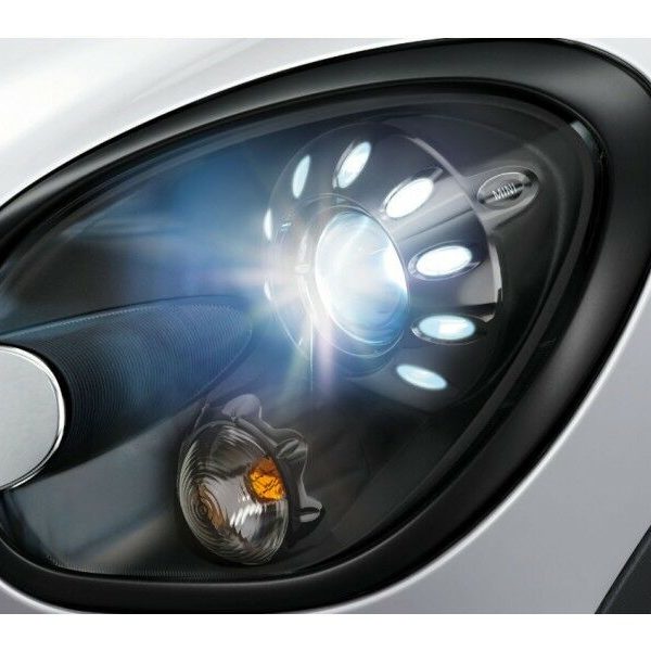 Original MINI F55 F56 F57 Piano Black Headlight Ring Lampu Depan