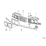 BMW E34 Chrome Kidney Grille Grill Lebar Depan Kanan 51138148726 - Gambar 4