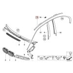 Original BMW E46 Roof Moulding Cover Atap KIRI 51138208497 - Image 3
