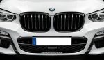 Original BMW G01 X3 G02 X4 M Sport Shadow Line Kidney Grill High Gloss Black Hitam