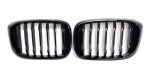 Original BMW G01 X3 G02 X4 M Sport Shadow Line Kidney Grill High Gloss Black Hitam - Gambar 4
