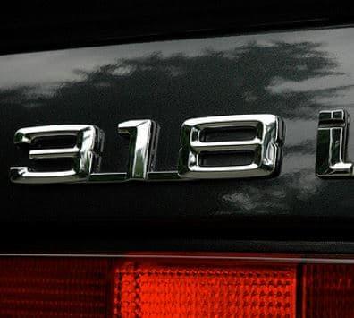 Original BMW E30 318i Badge Emblem Logo Bagasi belakang mobil