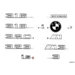 Original BMW E30 " iS " Badge Emblem Bagasi belakang mobil 51141945054 - Image 5