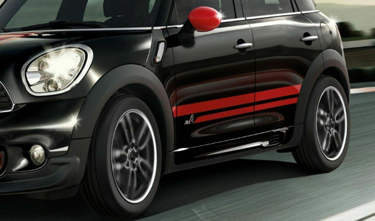 51142184448_A Original MINI Countryman R60 JCW Side Stripes Sticker Decals Chili Red - Image 1