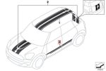 Original MINI Countryman R60 JCW Side Stripes Sticker Decals Chili Red - Image 5