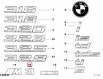 Original BMW M3 Logo 3 Emblem Badge Bagasi Belakang 5142250539 - Image 6