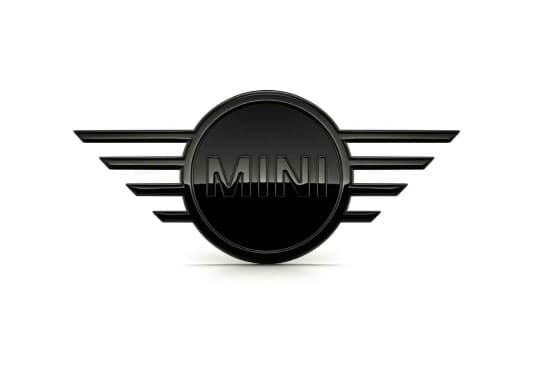 Original MINI Logo F60 Countryman Piano Black Emblem Belakang Hitam