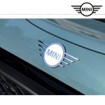 Original MINI F55 F56 F57 Toolbox Colour Line Aspen White Logo Emblem Kap Mesin Depan 51145A18080