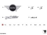 Original MINI U25 Countryman JCW Logo Tanda Kata Tulisan Countryman Emblem Bagasi Belakang Gloss Black - Image 5