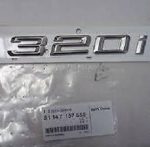 Original BMW E90 320i Badge Emblem Logo Bagasi belakang mobil