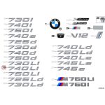 Original BMW G12 740Li Badge Emblem Bagasi belakang mobil 51147376823 - Image 3