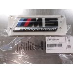 Original BMW M5 Competition Gloss Black Emblem Bagasi belakang mobil - Image 4
