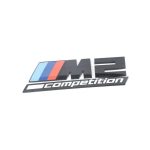 Original BMW M2 Competition Gloss Black Emblem Bagasi belakang mobil - Gambar 3