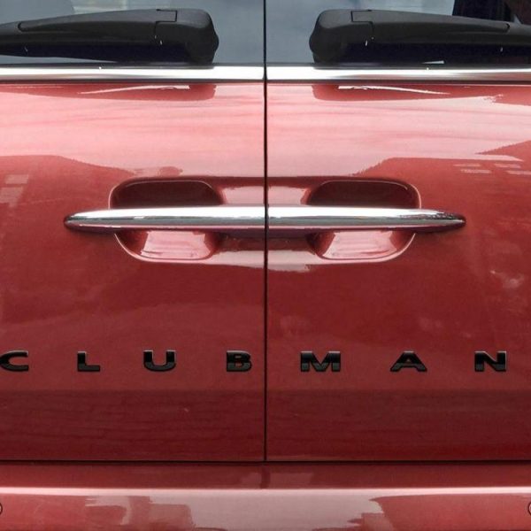 Original MINI F54 Clubman Piano Black Logo Emblem Belakang Hitam
