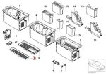 Original BMW E66 Armrest Storage Tray Mat Tatakan Karet Konsol Kiri - Image 5