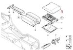 Ori BMW E39 Center Armrest Cover Konsol Tengah Grey 51167140688 - Image 5