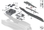 Original BMW F15 X5 Hexagon Aluminum Cover Trim Konsol Tengah KANAN - Image 6