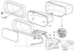 Original BMW E38 E39 Frame Ring Kaca Spion Electric Folding KANAN - Image 5