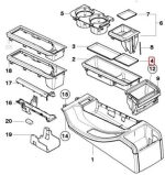 Original BMW Storage Tray Mat Tatakan karet Konsol Tengah E46 Seri 3 - Gambar 4