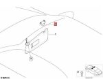 Original BMW E30 E36 E46 E28 E24 E23 Z3 Sun Visor Bracket Cantolan Cantelan Sun Visor Depan Black Hitam 51168243576 - Image 5