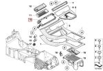 Original BMW E53 X5 Tutup Cover Partisi Konsol Tengah TITAN 2 Silver - Image 5