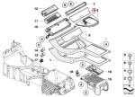 Original BMW E53 X5 Tutup Cover Partisi Konsol Tengah TITAN 2 Silver - Image 6